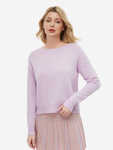 BELLEMERE NEW YORK Pullover 'Kaschmirpullover mit U-Boot-Ausschnitt'‌‌‌ in Pink