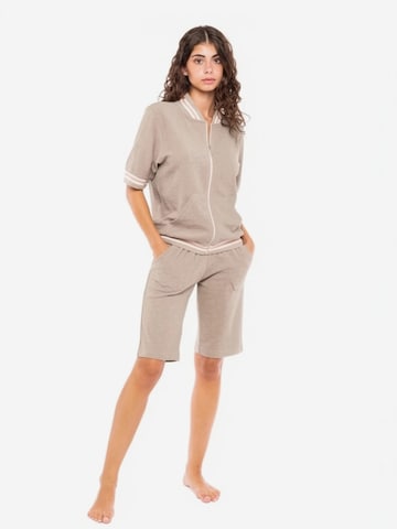 Pink Label Jogginganzug 'TRUCKSUIT TERRY' in Beige: Vorderseite