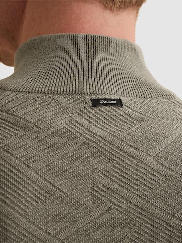 VANGUARD Pullover 'Pullover with half-zip and allover texture'‌‌‌‌‌‌‌‌‌‌ in Grün