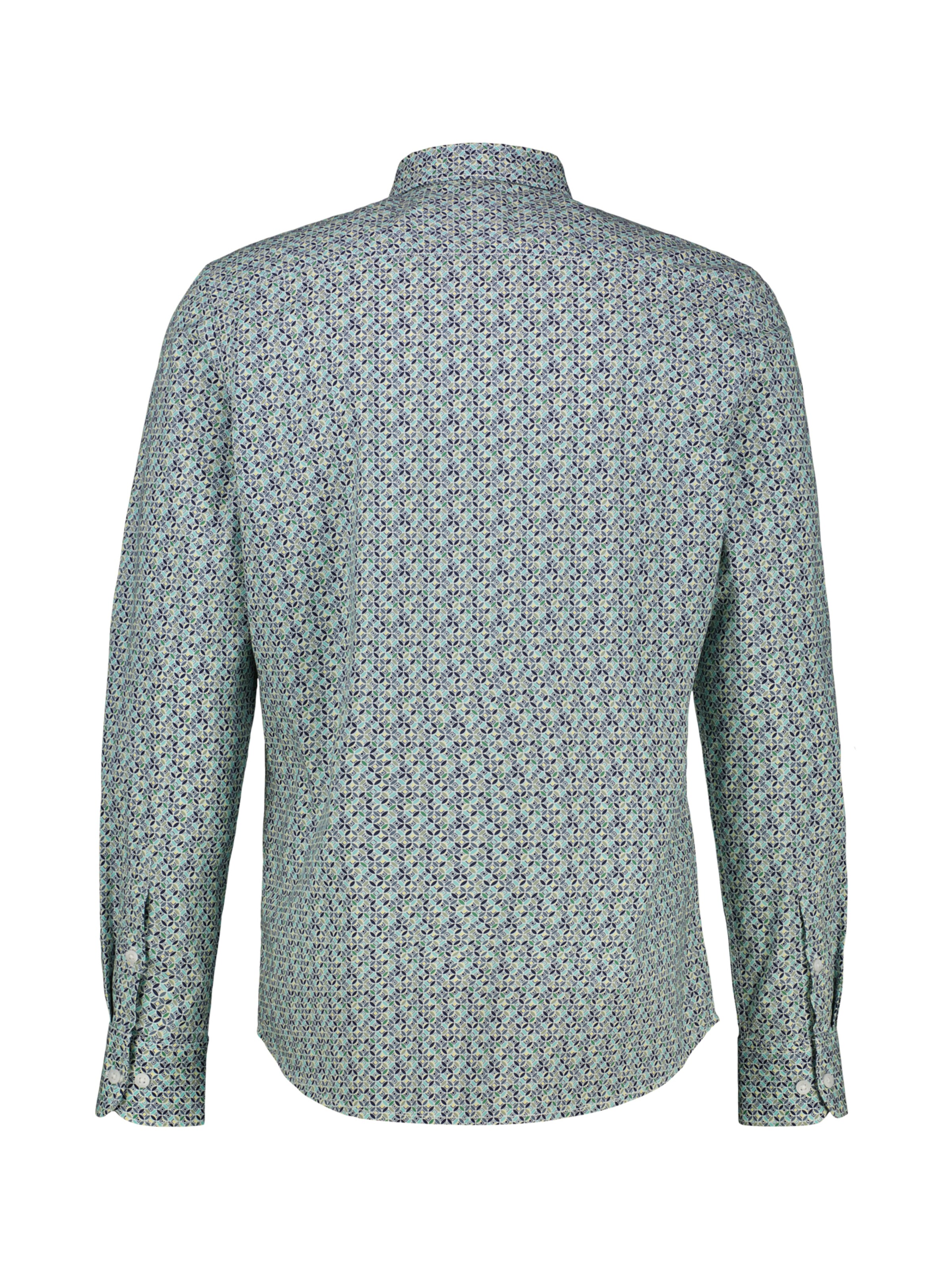 LERROS Regular Fit Langarmhemd mit Print ' ' in Blau
