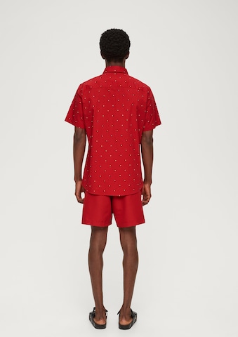 s.Oliver - Ajuste estrecho Camisa en rojo