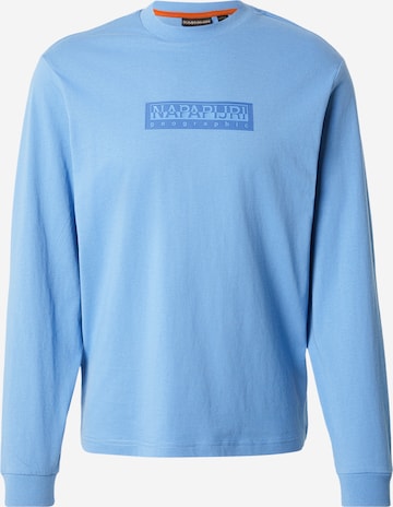 Tricou de la NAPAPIJRI pe albastru: față