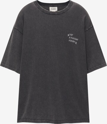 T-Shirt Pull&Bear en gris : devant