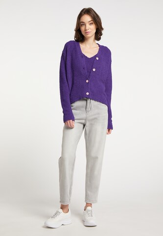 MYMO Knit Cardigan in Purple