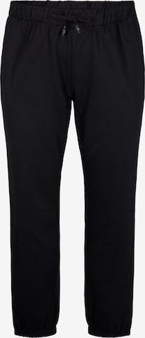 Effilé Pantalon Zizzi en noir : devant