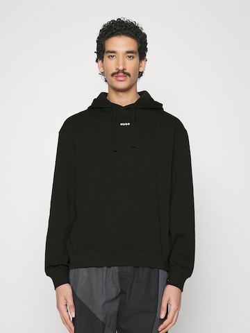 Bluză de molton 'Dapo' de la HUGO pe negru: față