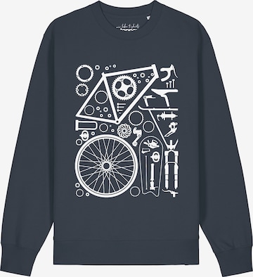 Watapparel Sweatshirt 'Fahrradteile' in Grijs: voorkant