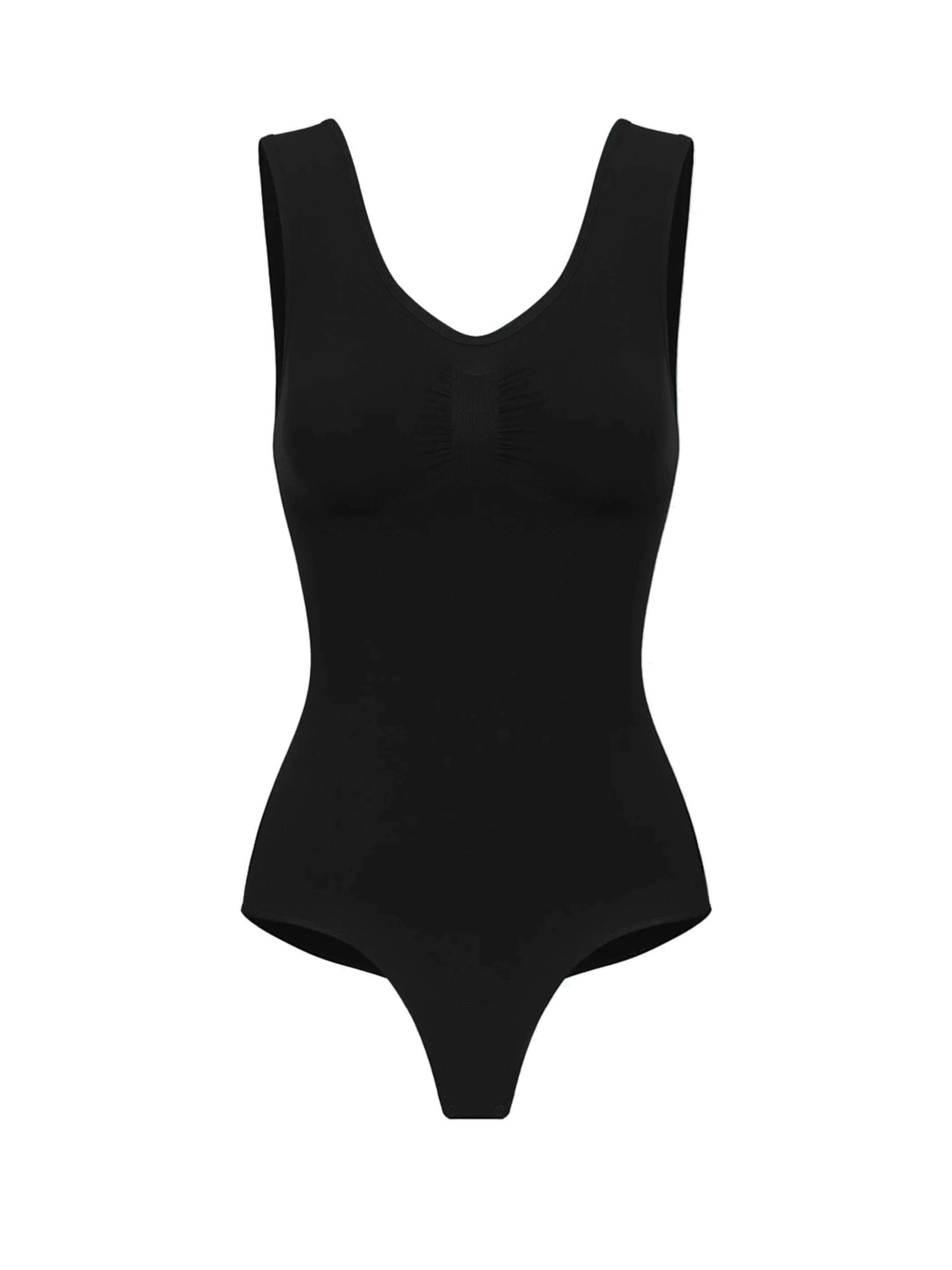 cfab (formerly creamy fabrics) Shapingbody 'Tank Bodysuit Sculpting Shapewear mit String'‌‌‌‌‌‌ in Schwarz: Vorderseite