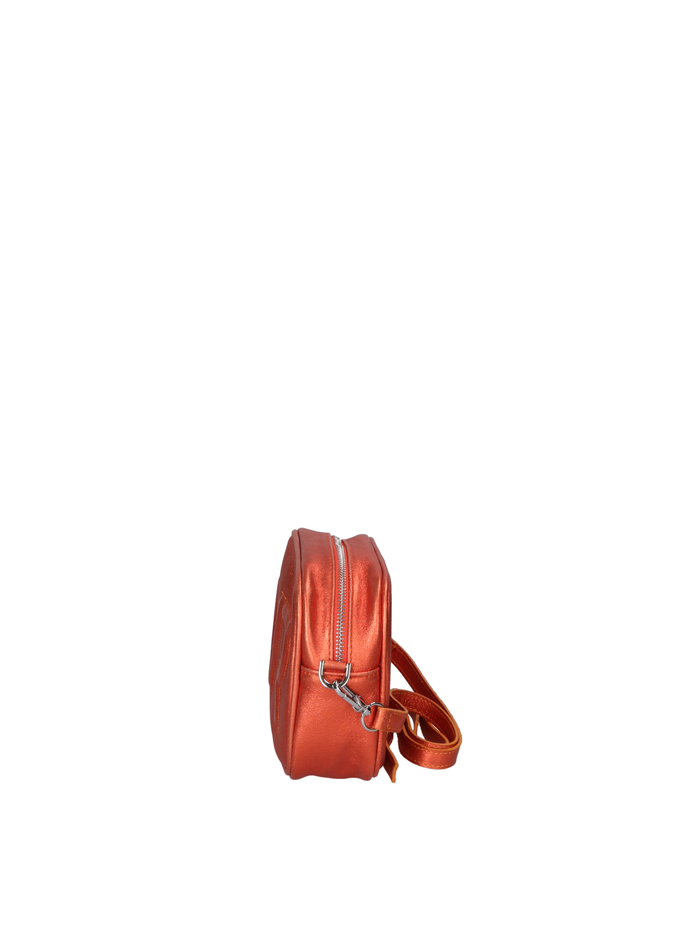 Borsa a tracolla 'Borsa a Tracolla Donna Pelle Laminata con Zip' di Virginia Rhinè in rosa