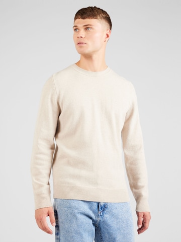 NORSE PROJECTS Trui 'Sigfred' in Beige: voorkant