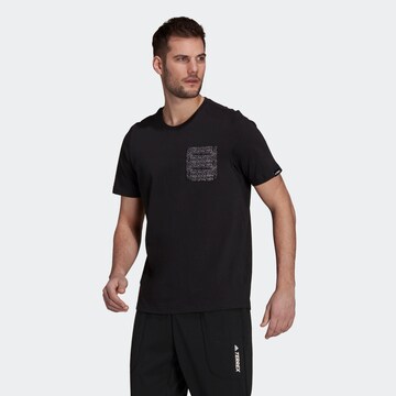 T-Shirt fonctionnel ADIDAS TERREX en noir : devant