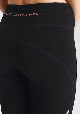 VIVANCE Skinny Sportbroek in Zwart