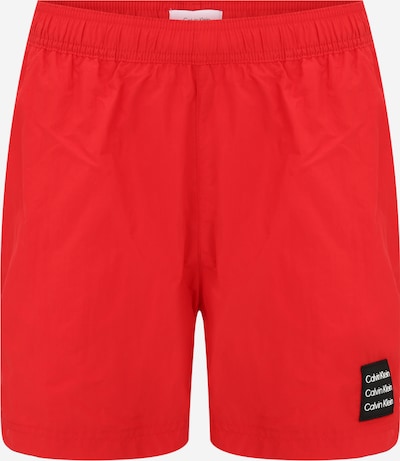 Calvin Klein Swimwear Badeshorts in rot / weiß, Produktansicht