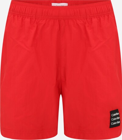 Calvin Klein Swimwear Badeshorts in rot / weiß, Produktansicht