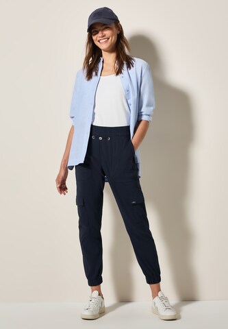 CECIL Tapered Cargohose in Blau