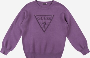 GUESS Sweatshirt in Purple: front