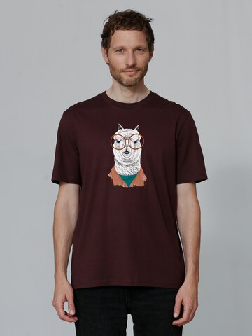 T-Shirt 'Lama' Watapparel en rouge : devant
