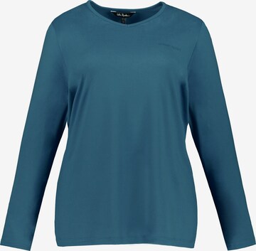 T-shirt Ulla Popken en bleu : devant