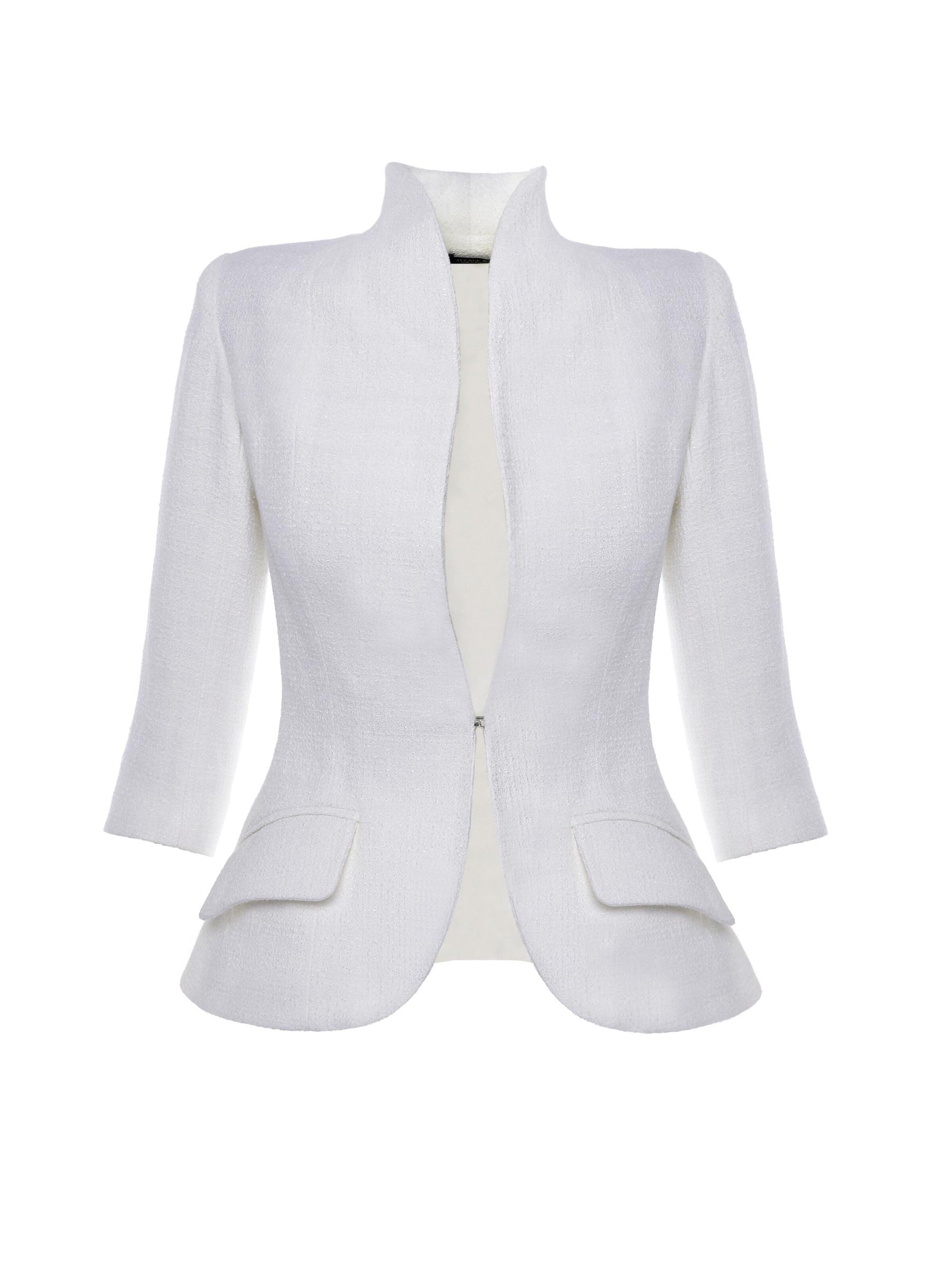 AVENUE N°29 - Blazer 'Structured Boucle Blazer' en blanco