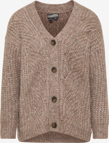 DreiMaster Vintage Knit Cardigan 'Imane' in Brown: front