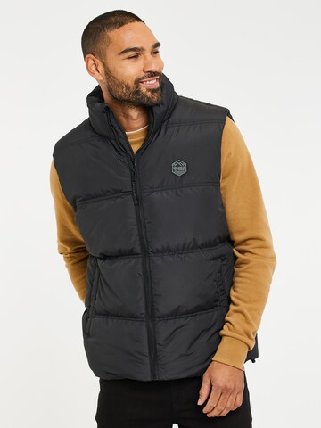 Threadbare Bodywarmer 'Gilet Lethame' in Zwart: voorkant