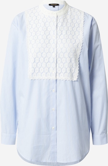 MORE & MORE Bluse in himmelblau / weiß, Produktansicht
