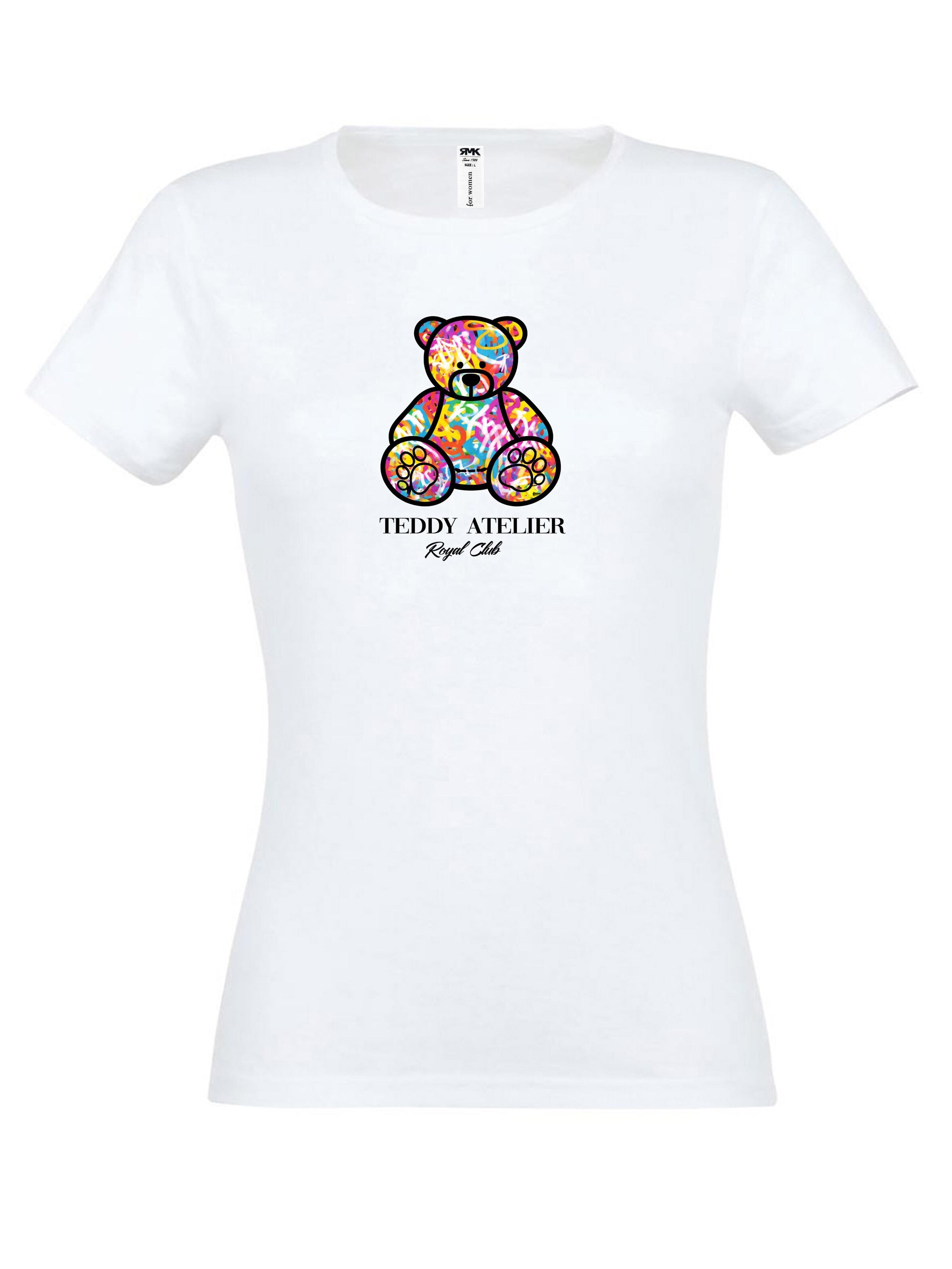 RMK Shirt 'Teddybär' in White: front