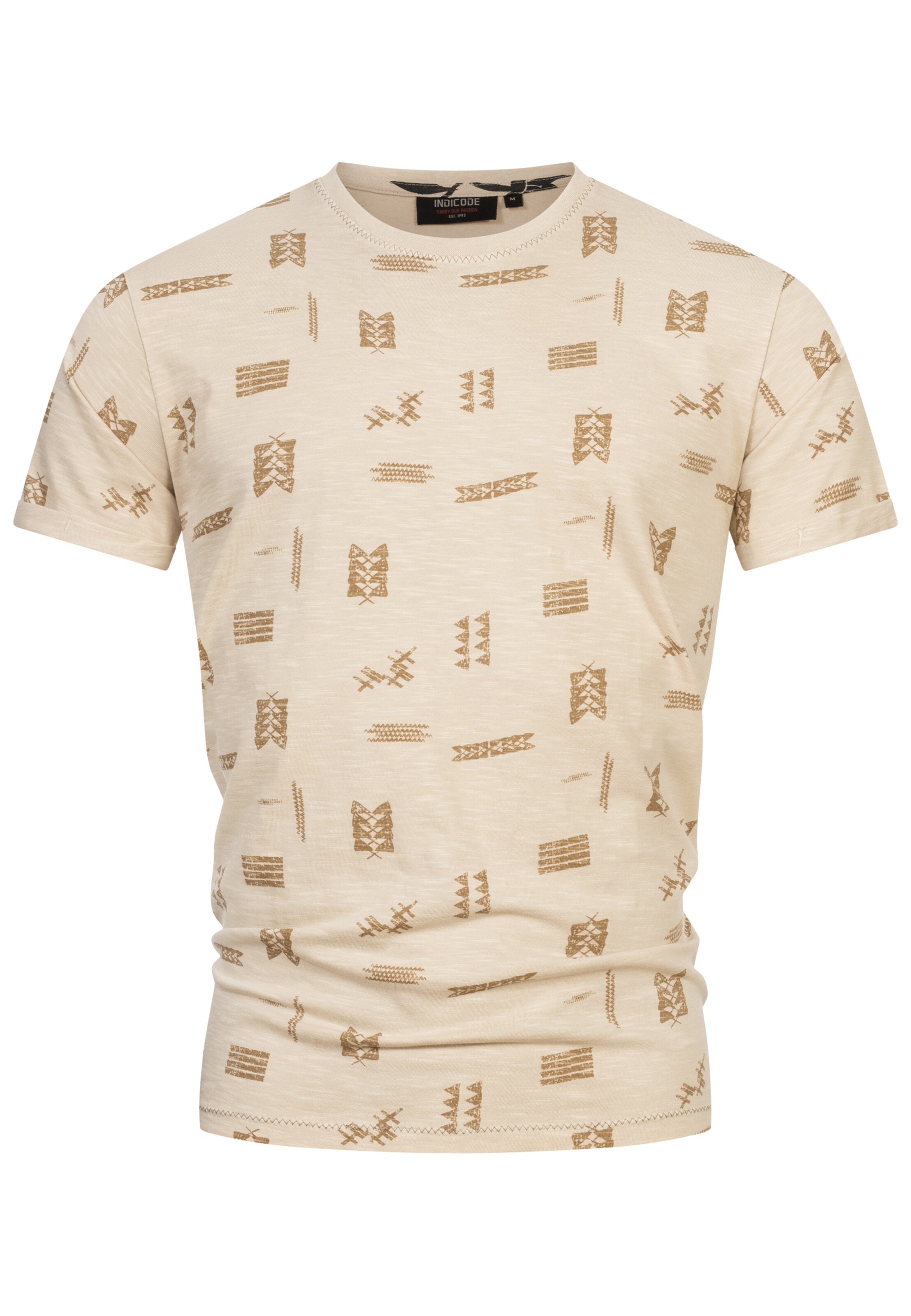 INDICODE JEANS Shirt 'Asbjorn' in Beige: front