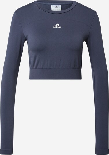 ADIDAS PERFORMANCE Функционална тениска в нейви синьо / бяло, Преглед на продукта