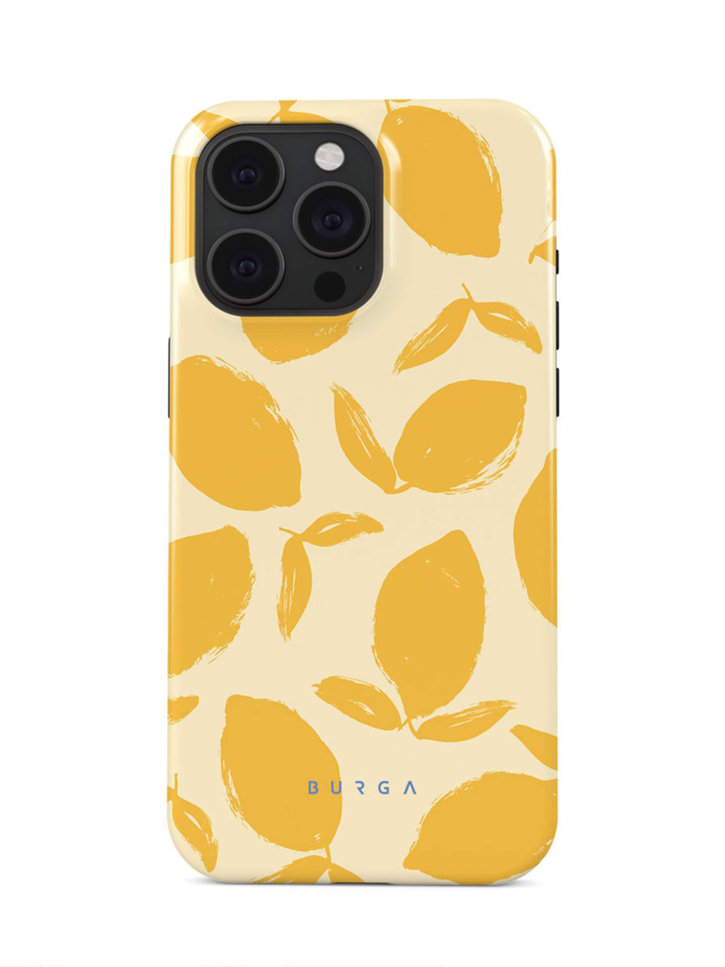BURGA Smartphone Case 'Tough MagSafe Case Lemon Tart iPhone 15 Pro' in Yellow: front
