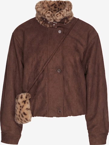 Veste mi-saison MYMO en marron : devant