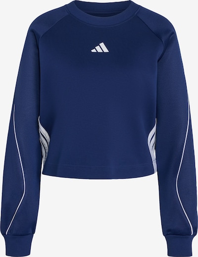 XS dydžio Sportinio tipo megztinis 'Stadium' iš ADIDAS SPORTSWEAR, spalva – tamsiai mėlyna / balta, Prekių apžvalga