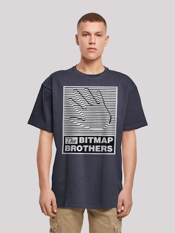 F4NT4STIC Shirt 'Bitmap Bros Retro Gaming SEVENSQUARED' in Blue: front