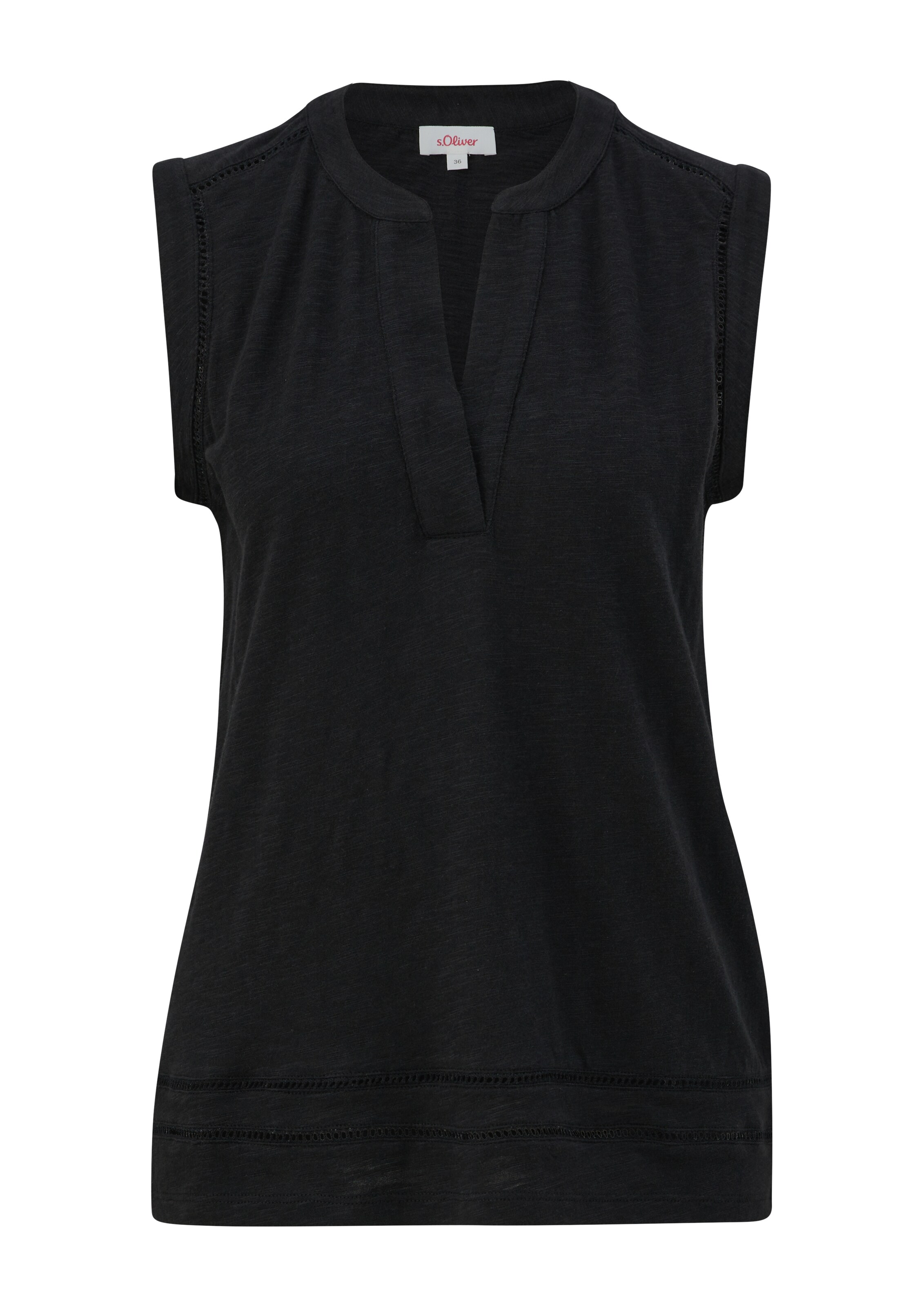 s.Oliver Blusentop in Schwarz: Vorderseite