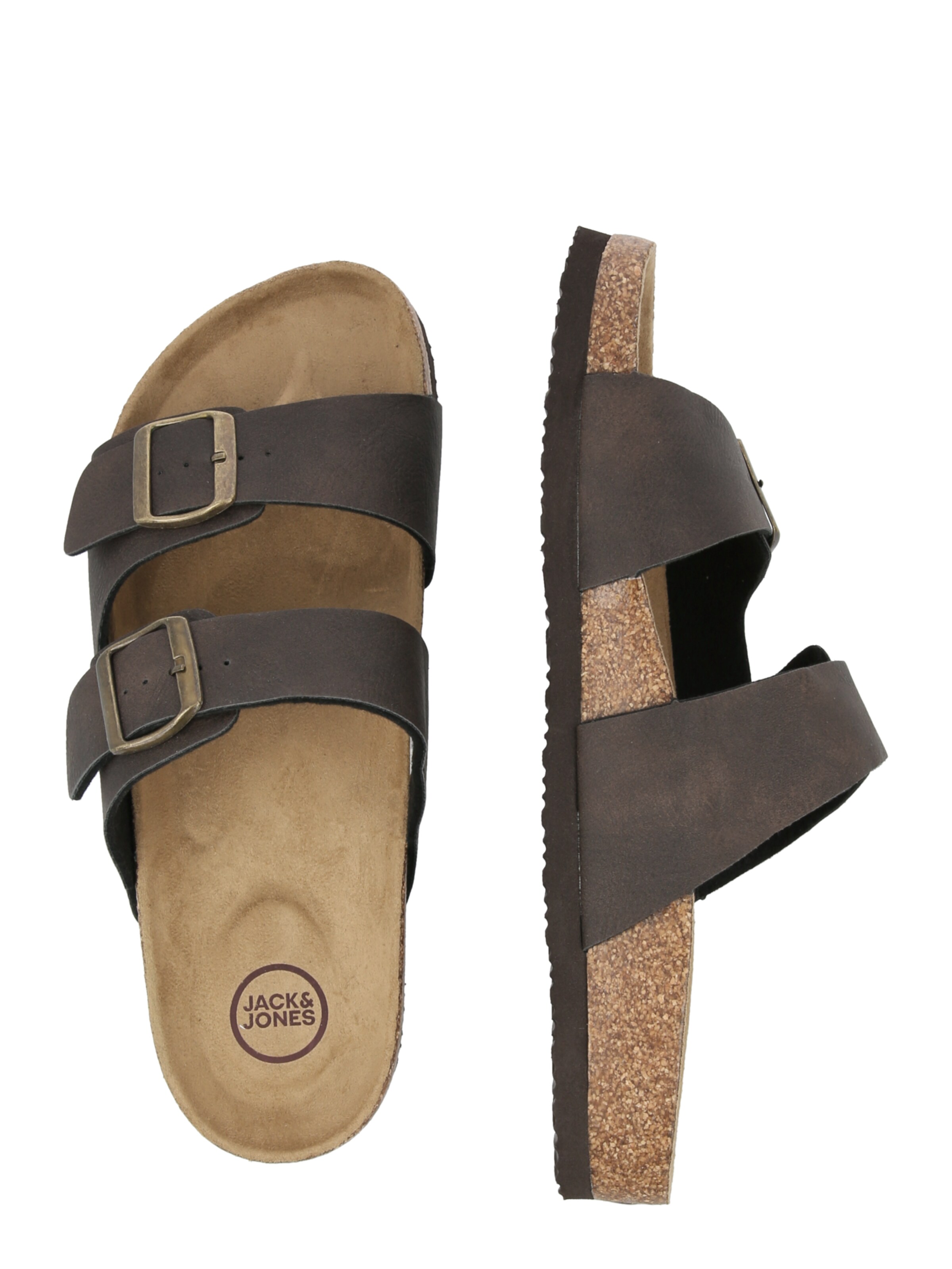 JACK & JONES - Zapatos abiertos 'JFWOSLO' en marrón: lado