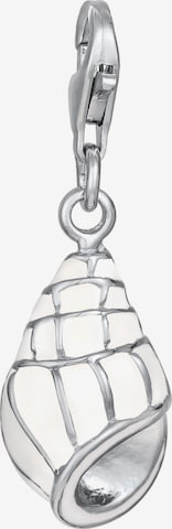 ELLI Charm Emoji 'Muschel' in Silber: Vorderseite