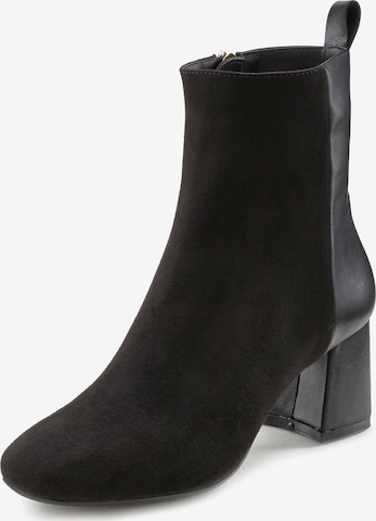 LASCANA Ankle Boots in Black: front