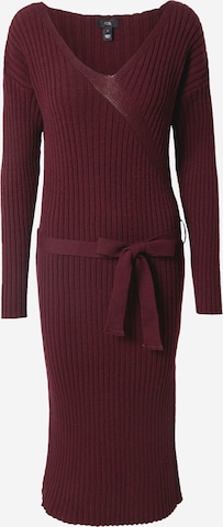 Robes en maille River Island en rouge : devant