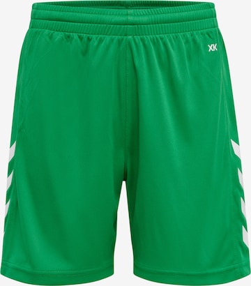 Hummel Regular Workout Pants in Green: front