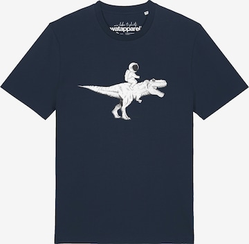T-Shirt 'Astronaut On T-Rex' Watapparel en bleu : devant