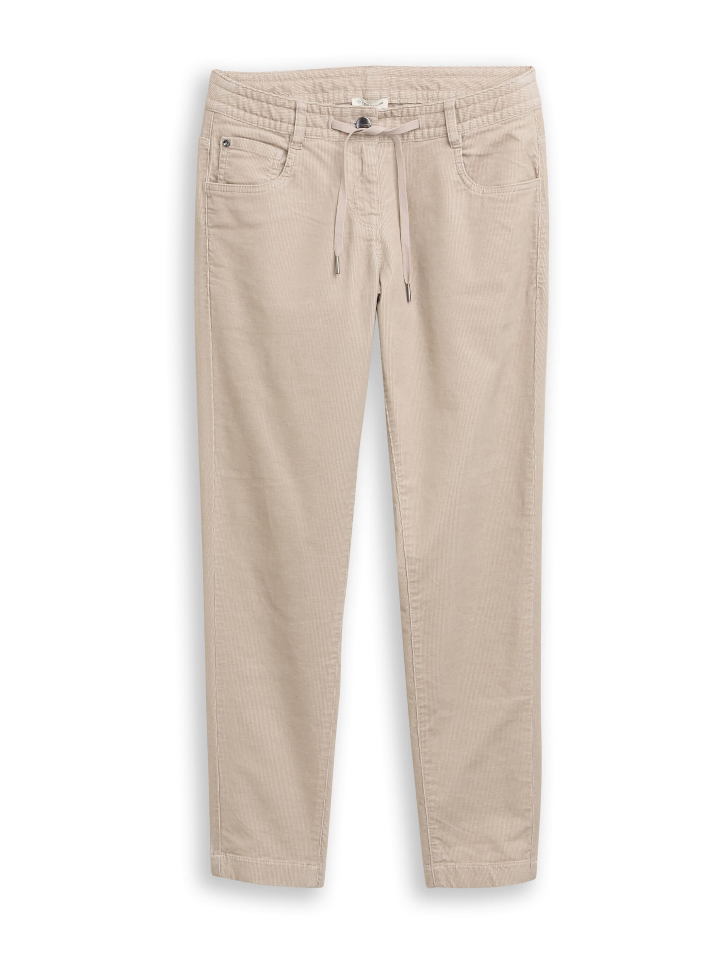 TOM TAILORTapered Hlače - siva boja: prednji dio