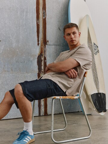 BLEND Comfort fit Button Up Shirt ' BHAban  Cuba' in Beige