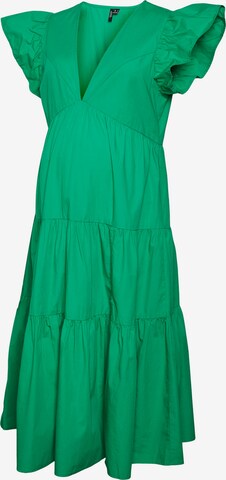 Vero Moda Maternity Šaty 'Jarlotte' – zelená: přední strana