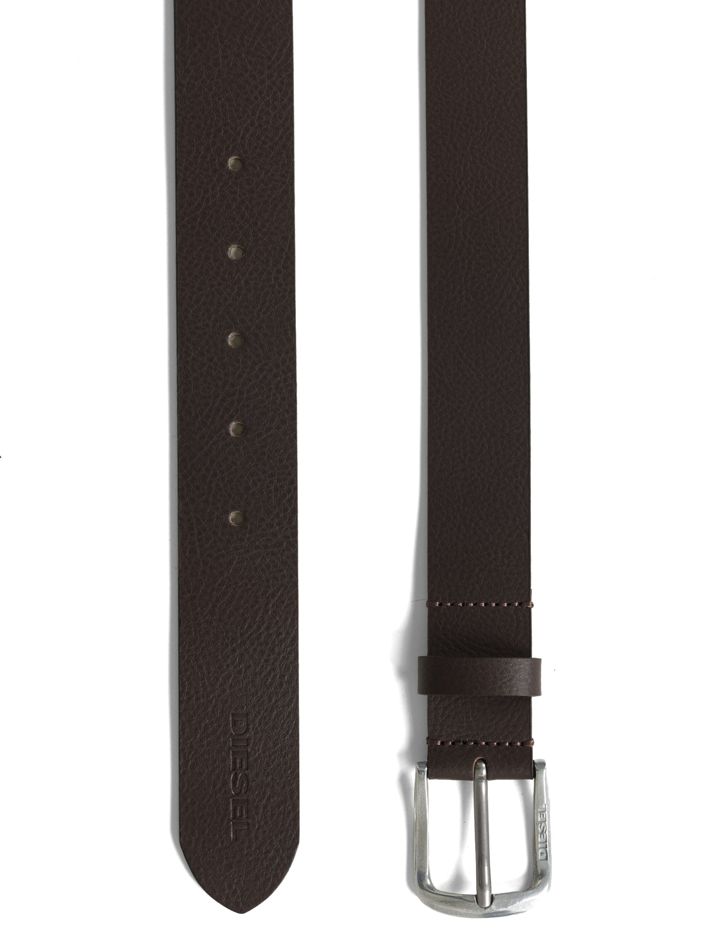 Cintura 'LOGO B-BASIC LEATHER BELT' di DIESEL in marrone