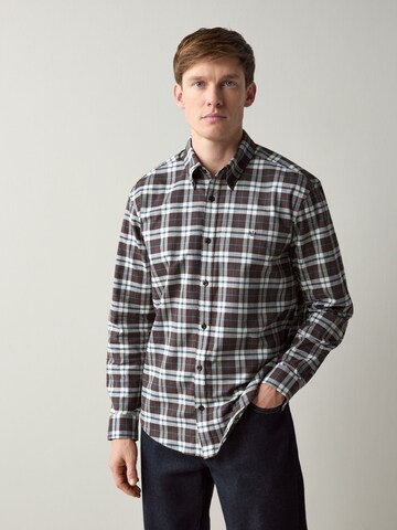 Next Средняя посадка Рубашка в Коричневый: спереди