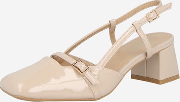 Décolleté sling 'Charleen' di ABOUT YOU in beige: frontale