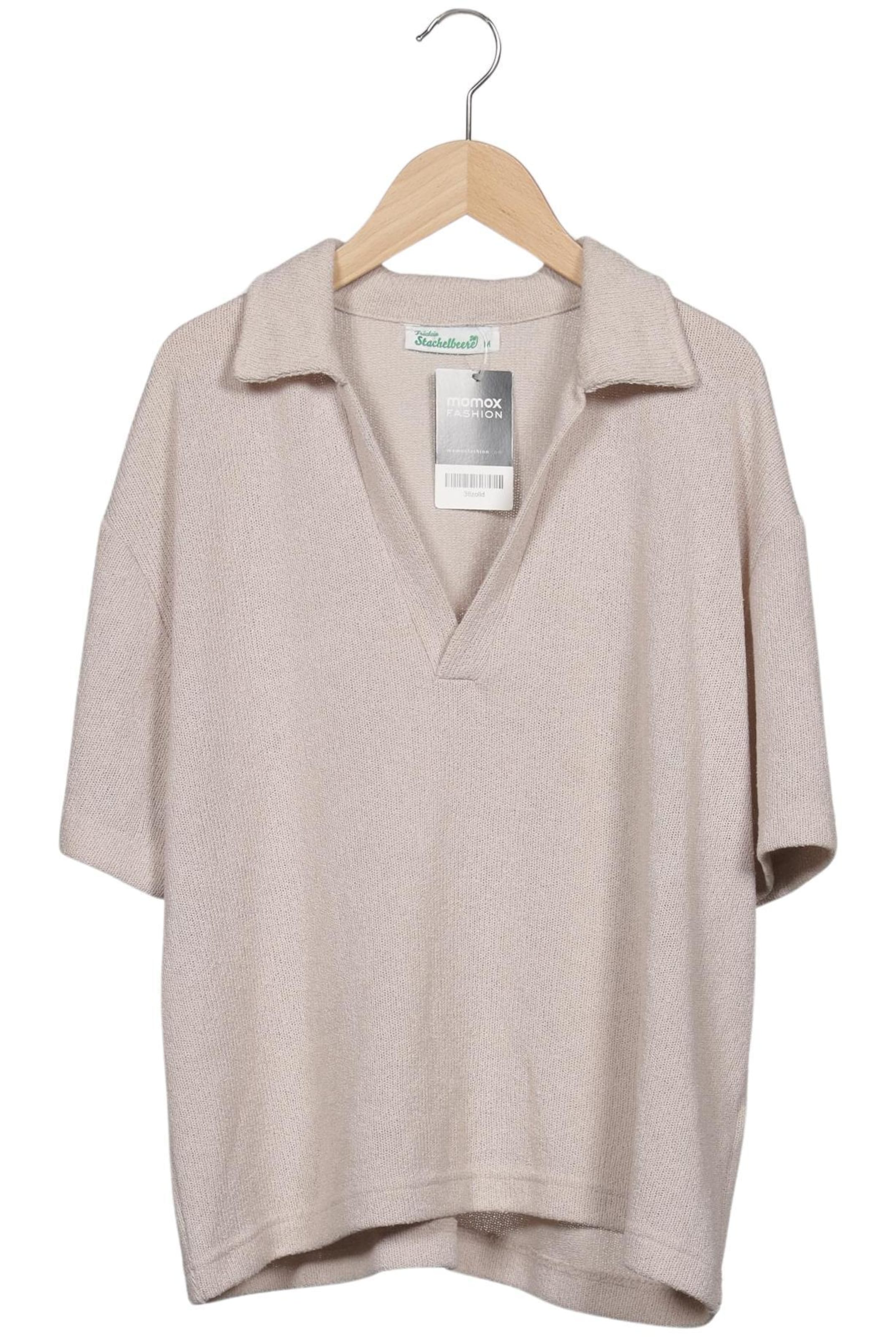 Fräulein Stachelbeere Pullover M in Beige: Vorderseite