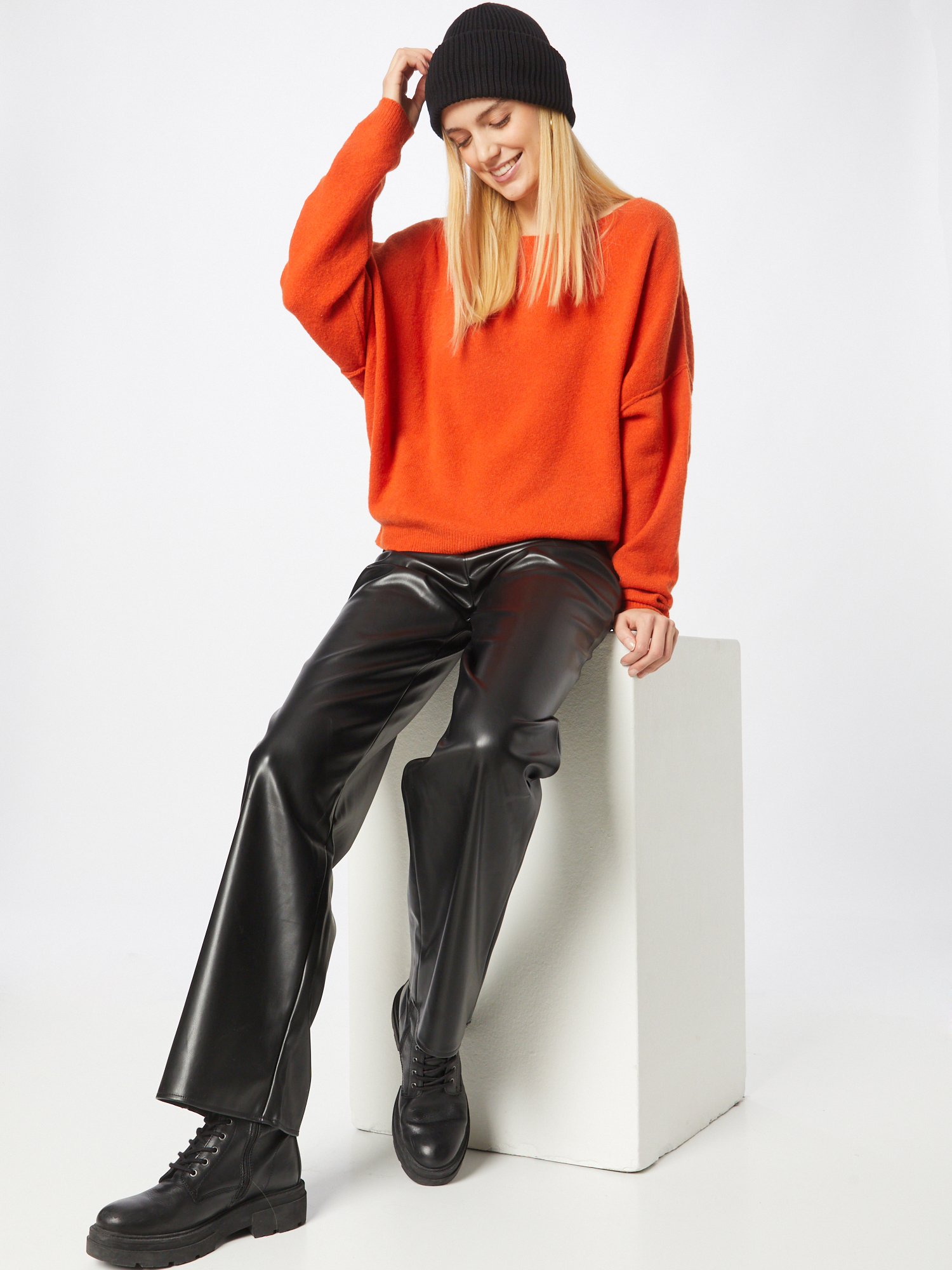 Swetry & dzianina Odzież AMERICAN VINTAGE Sweter DAMSVILLE w kolorze Pomarańczowo-Czerwonym 