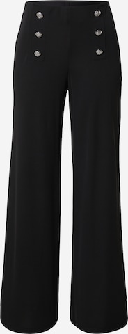 Lauren Ralph Lauren Wide leg Broek 'Corydon' in Zwart: voorkant