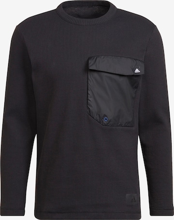 ADIDAS PERFORMANCE Athletic Sweatshirt in Black: front